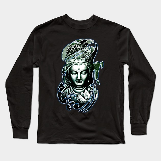 Buddha Style Long Sleeve T-Shirt by HigherSelfSource